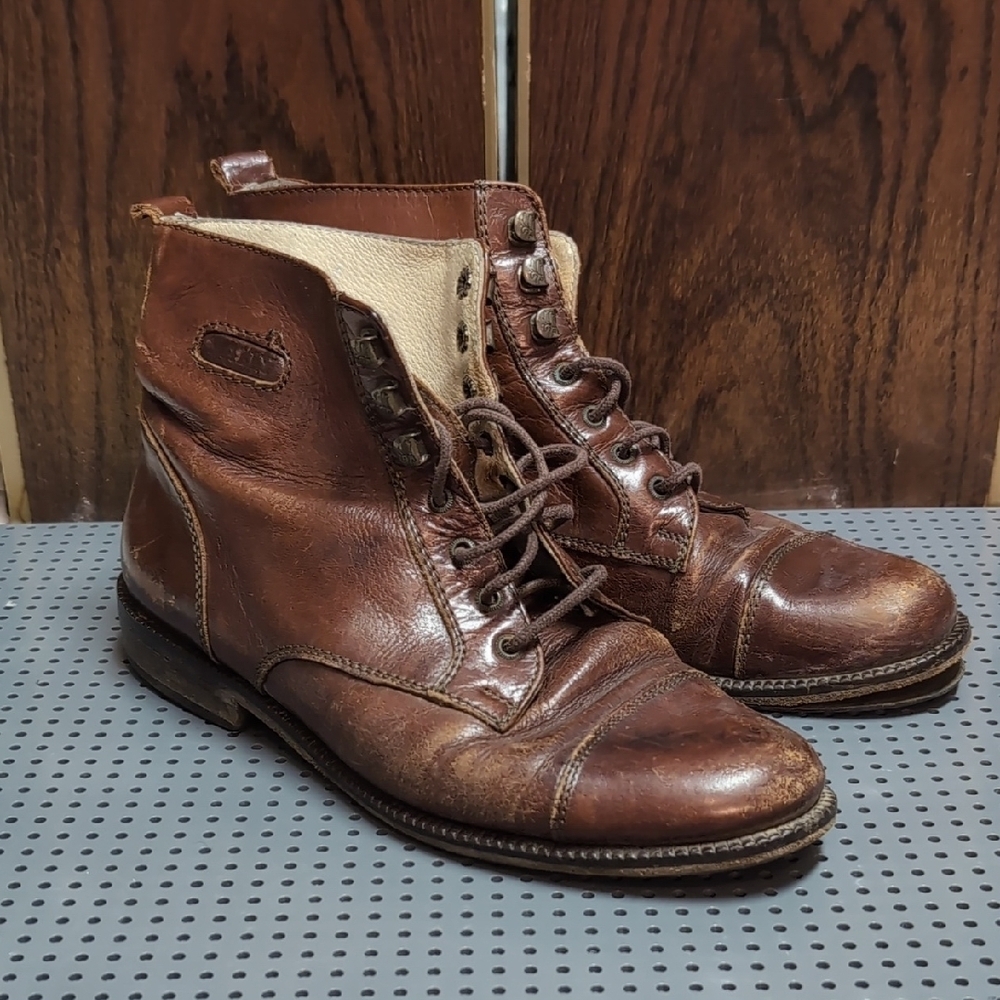 Bally Brown Leather Boots With Laces